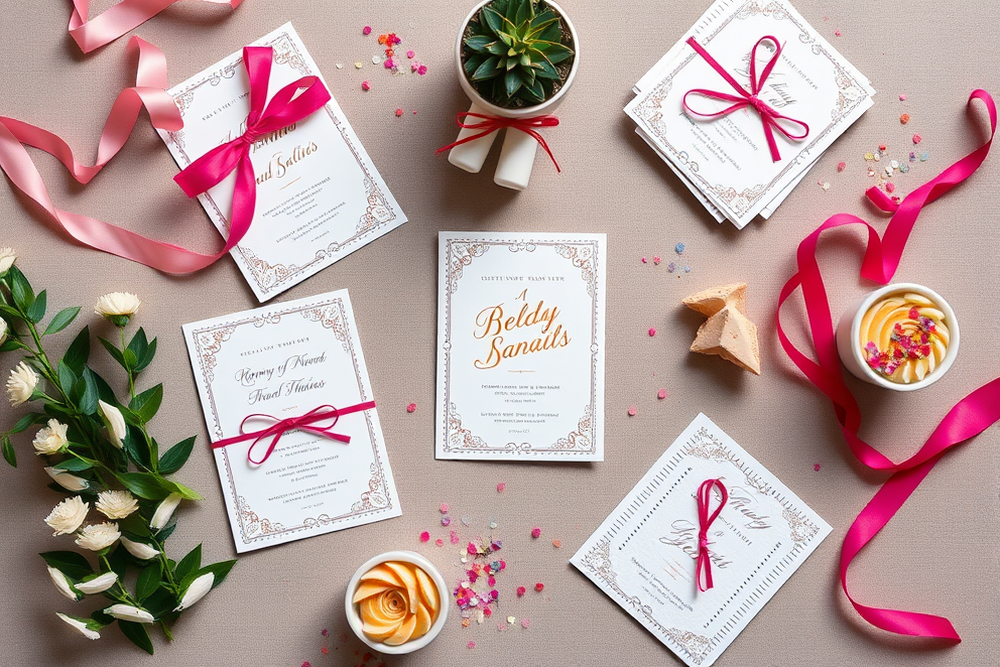 party food spreads invitations & favors — Party Food Spreads Invitations & Favors (the finished result)