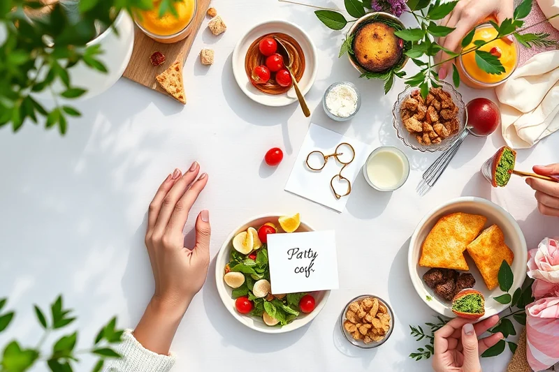easy party food spreads invitations favors — Easy Party Food Spreads Invitations Favors (the finished result)