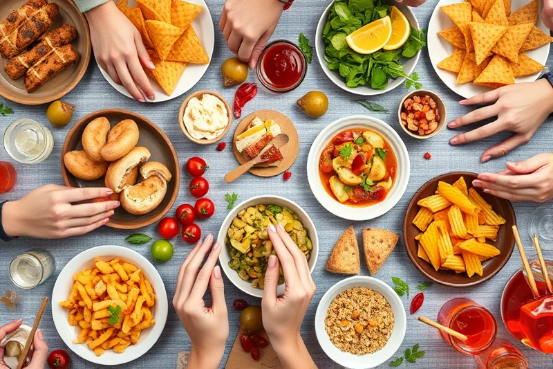 quick party foods for a large crowd — Quick Party Foods For A Large Crowd (the finished result)