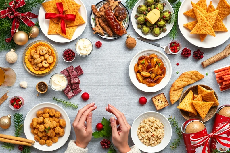 simple christmas party food spread — Simple Christmas Party Food Spread (the finished result)