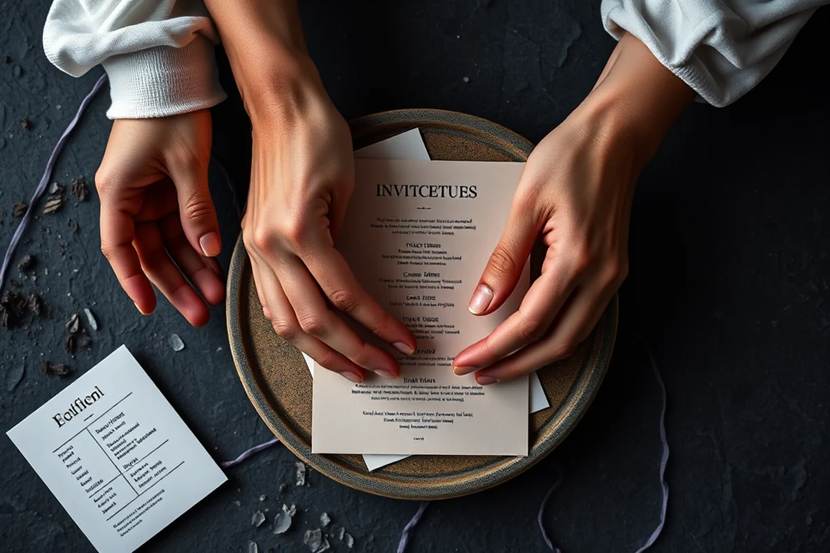 quick party food spreads invitations — Quick Party Food Spreads Invitations (the finished result)